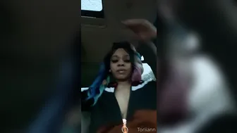 toriann busty brunette sucks dildo