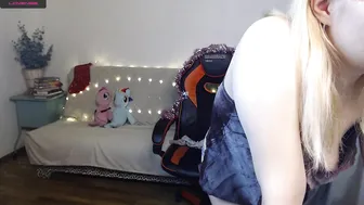 blondy__coldy chaturbate pretty chick fucks pussy with black dildo