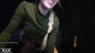 xkenandbarbiex chaturbate attractive slut is content with a rubber dick