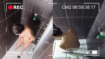 immeganlive in a new apartment shows a striptease