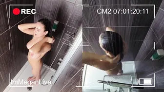 immeganlive in a new apartment shows a striptease