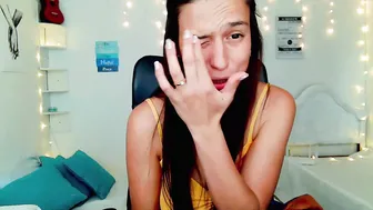 ohanna_ caresses pussy through panties