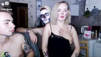 mad_temple busty slut jerks off and cums