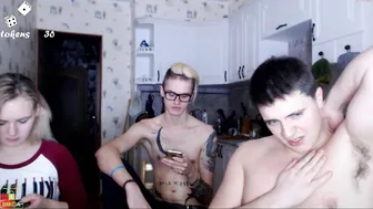 mad_temple charming whore sticks dildo in the vagina