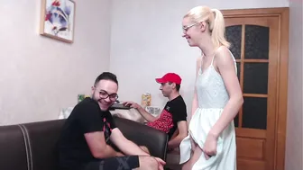 danamily female in stockings having fun with a phallus