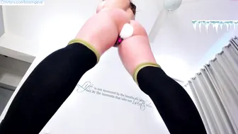 blazingeve chick fucks herself with a big rubber dildo