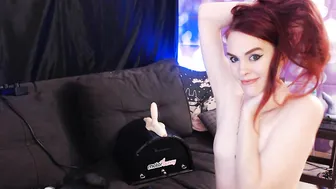 Ember Skye busty woman posing in panties