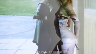 Echo Noir stroking boobs