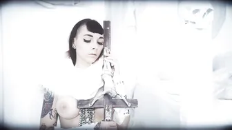 Alissa Noir gorgeous blonde caresses boobs