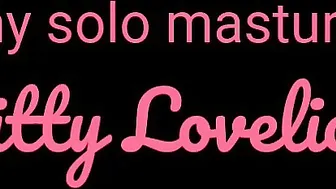 Kitty Lovelicks big tit teases her pussy with a phallus