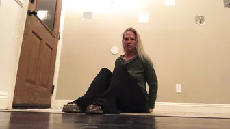 Eve Batelle mature model caresses nipples and cunt