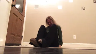 Eve Batelle mature model caresses nipples and cunt