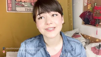 mushroomgirl busty chick caresses shaved pussy