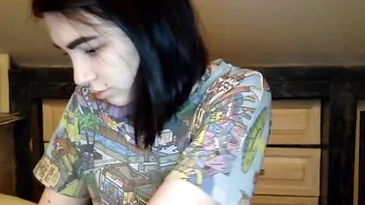 stussy Naughty girl jerks pussy gagged