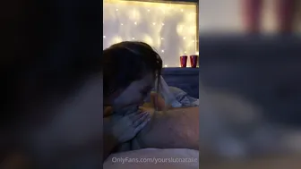 yourslutnatalie naughty brunette fucks with a dildo