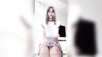 nbnabunny skinny chick masturbates through her pussy panties