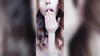 Mila hot brunette girl passionately jerks off her cunt