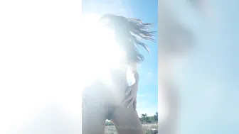 Lina masturbates his swollen clit