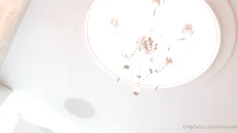 Kira naughty brunette fucks with a dildo