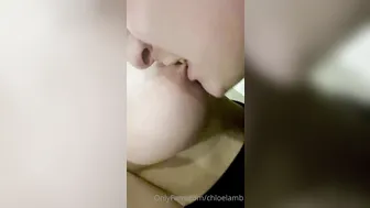 Chloe drunk shows her tits