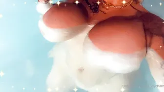 Candy charming female having fun with her friend