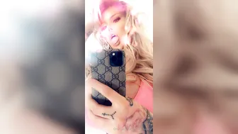 Candy cute slut jumps on a dildo