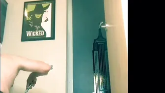 Bossy brilliant bitch jerks both holes