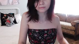 babyjinx charming whore sticks dildo in the vagina