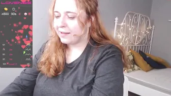 _kitty_queen_ ardent young lady caresses big tits at work