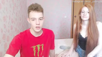 siberian_couple_ cute brunette girl licks dildo