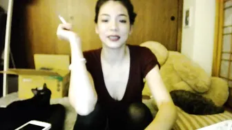 msnatey Busty slut caresses shaved cunt