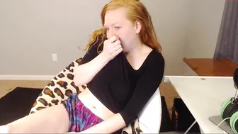 ginger_soulz scoring bitch fucks herself with a dildo