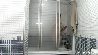 JennyLibertine awesome brown girl in white stockings tickles her cap delicately