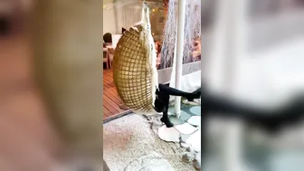 Emily Balfour masturbating with a tampon in pussy