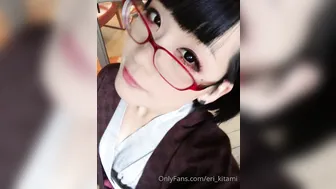 eri_kitami painted slut caresses small tits