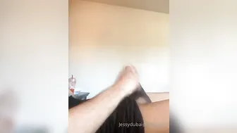 Jessy Dubai Onlyfans sexy blonde hard jerks both holes