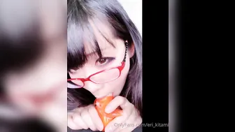 eri_kitami skinny nipple pulls pussy with fingers