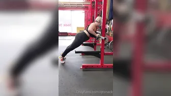 qtsnack onlyfans full breasted girl caresses shaved cunt