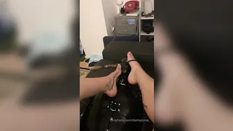 Damazonia onlyfans busty blonde caresses her  private e charm in  private e