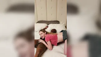 Nadialove stuck in the ass sex toy