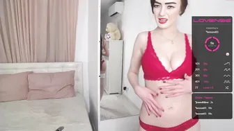 meganiex ardent young lady caresses big tits at work