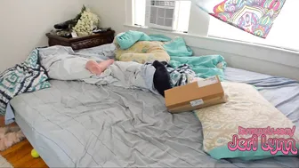 jerilynn dark haired woman masturbates with sex toys