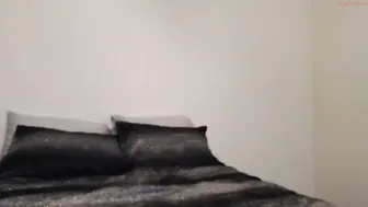 mizxtrix in stockings teased pussy lying on her back