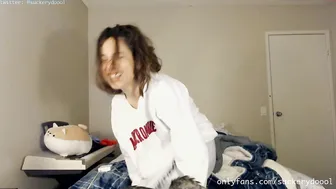 suckerydoool blonde with tattoo caresses huge boobs