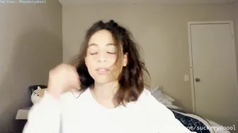 suckerydoool blonde with tattoo caresses huge boobs