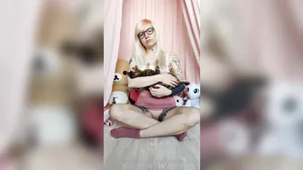 pupsicle_stick appetizing pussy posing in some stockings