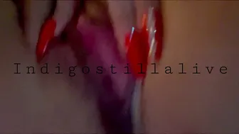 indigostillalive fat chick fucks cunt with phallus