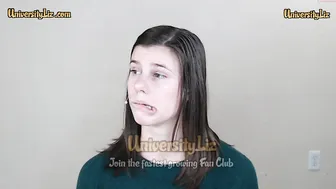 universitysmiles Gorgeous bitch strips and jerks off