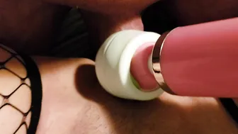 EmberLayne attractive model fucks pussy with sex toy