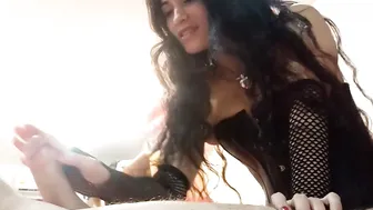 AsianNymphet busty young lady caresses nipples